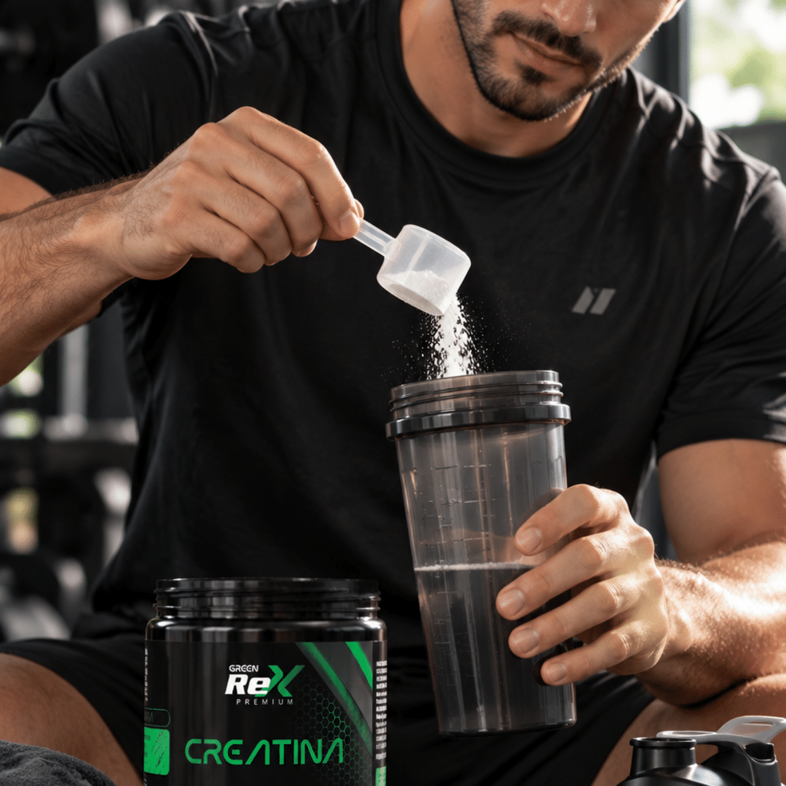 Preparando Creatina no Treino